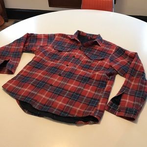 Red Quilted Flannel Shirt